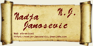 Nadja Janošević vizit kartica